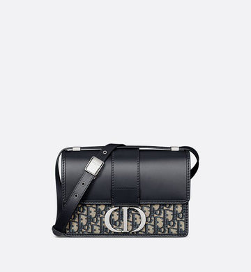 Dior 30 Montaigne Avenue Bag - deep navy and black