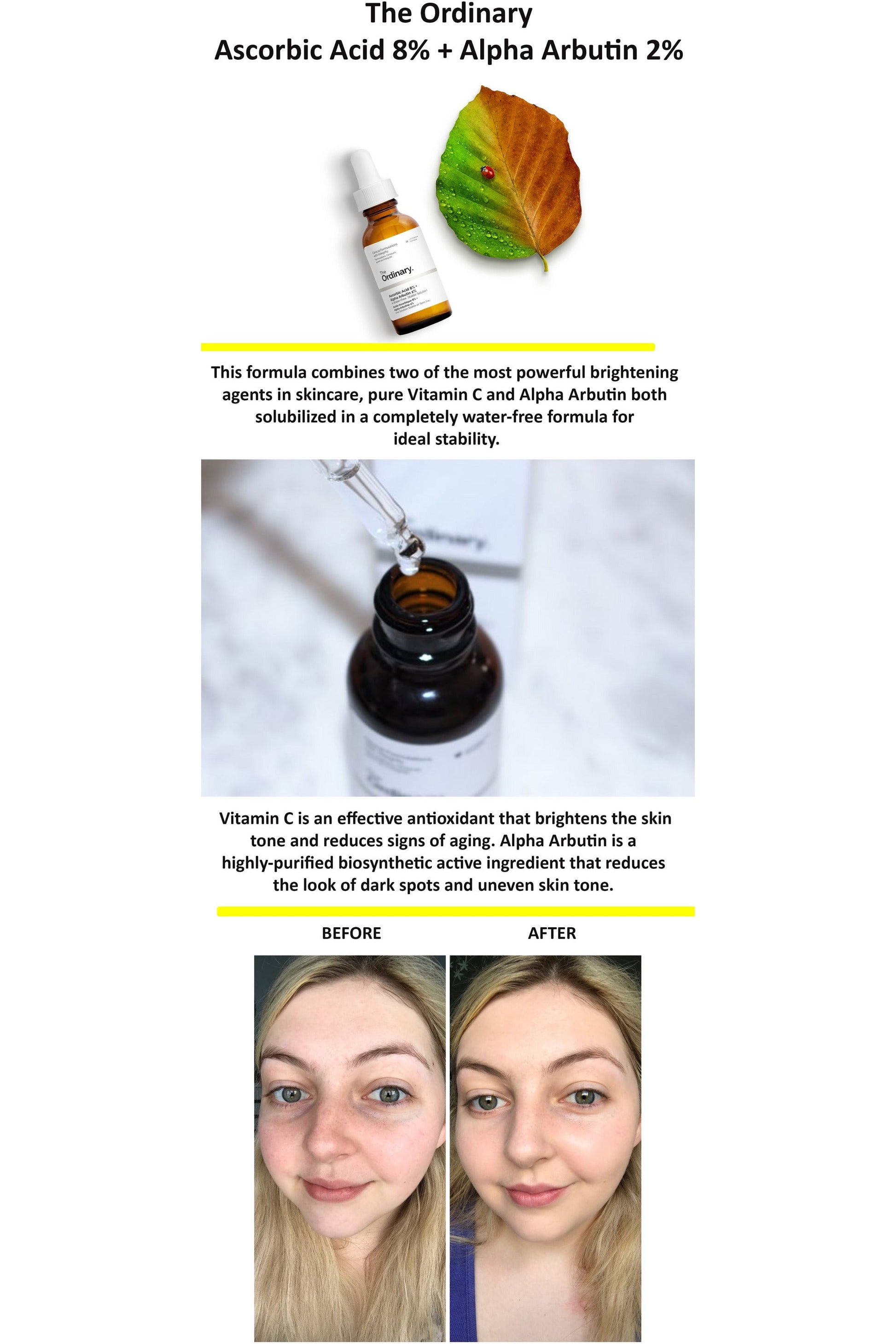 Buy The Ordinary Ascorbic Acid 8% Alpha Arbutin 2% - 30ml- in Pakistan