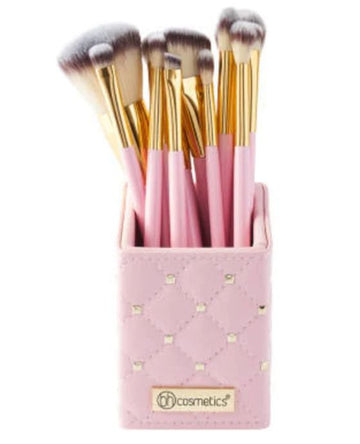 BH Cosmetics Pink Studded Elegance 12 Piece Brush Set