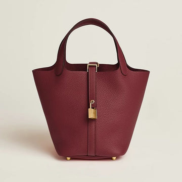 Hermes Picotin Lock Bag - burgundy