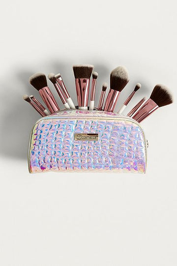 BH Cosmetics Crystal Quartz 12 Piece Brush Set With Cosmetic Case
