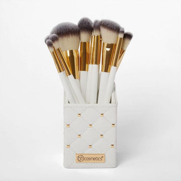 BH Cosmetics White Studded Elegance 12 Piece Brush Set