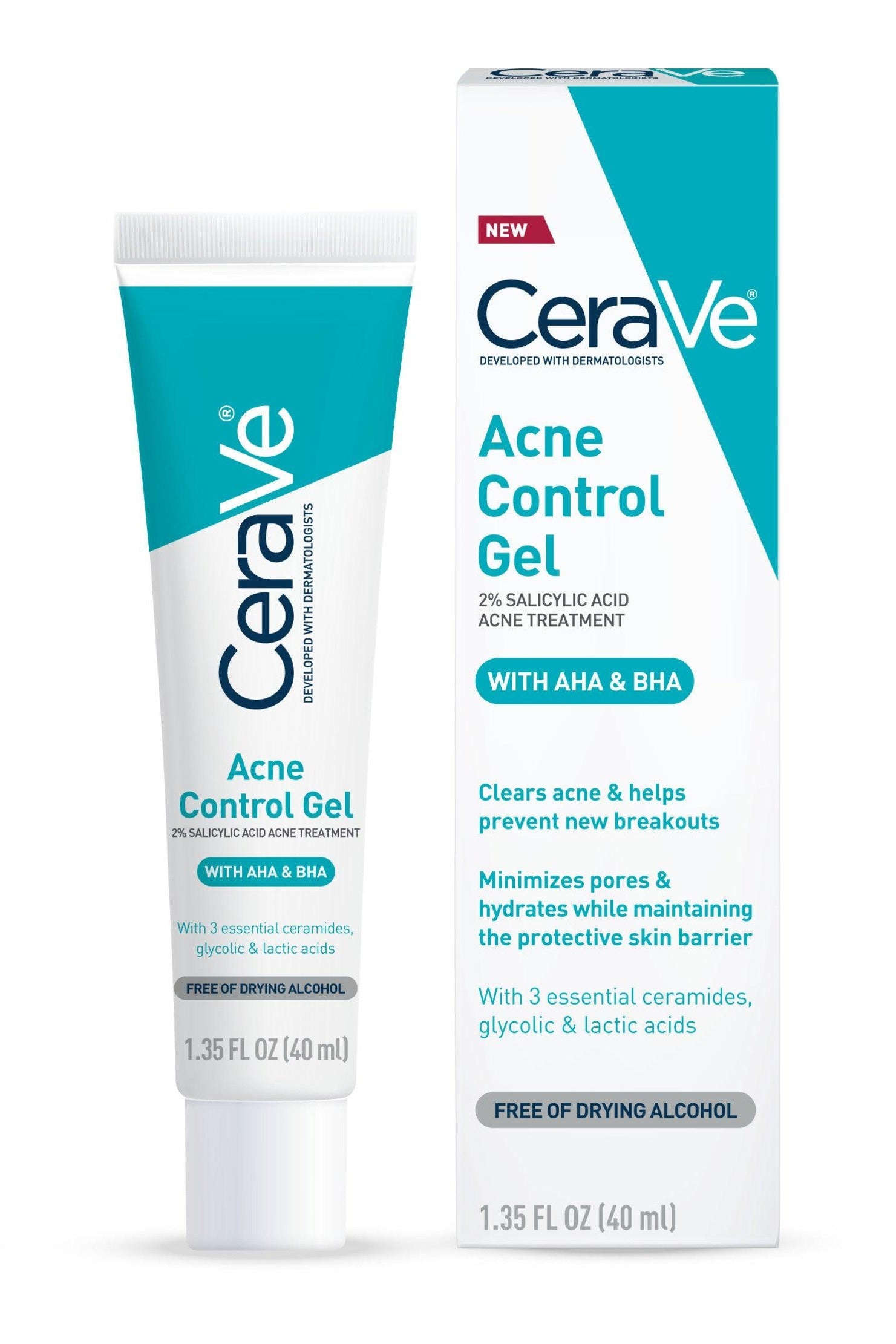 Buy CeraVe Acne Control Gel 2% Salicylic Acid Acne Treatment - 40ml in Pakistan