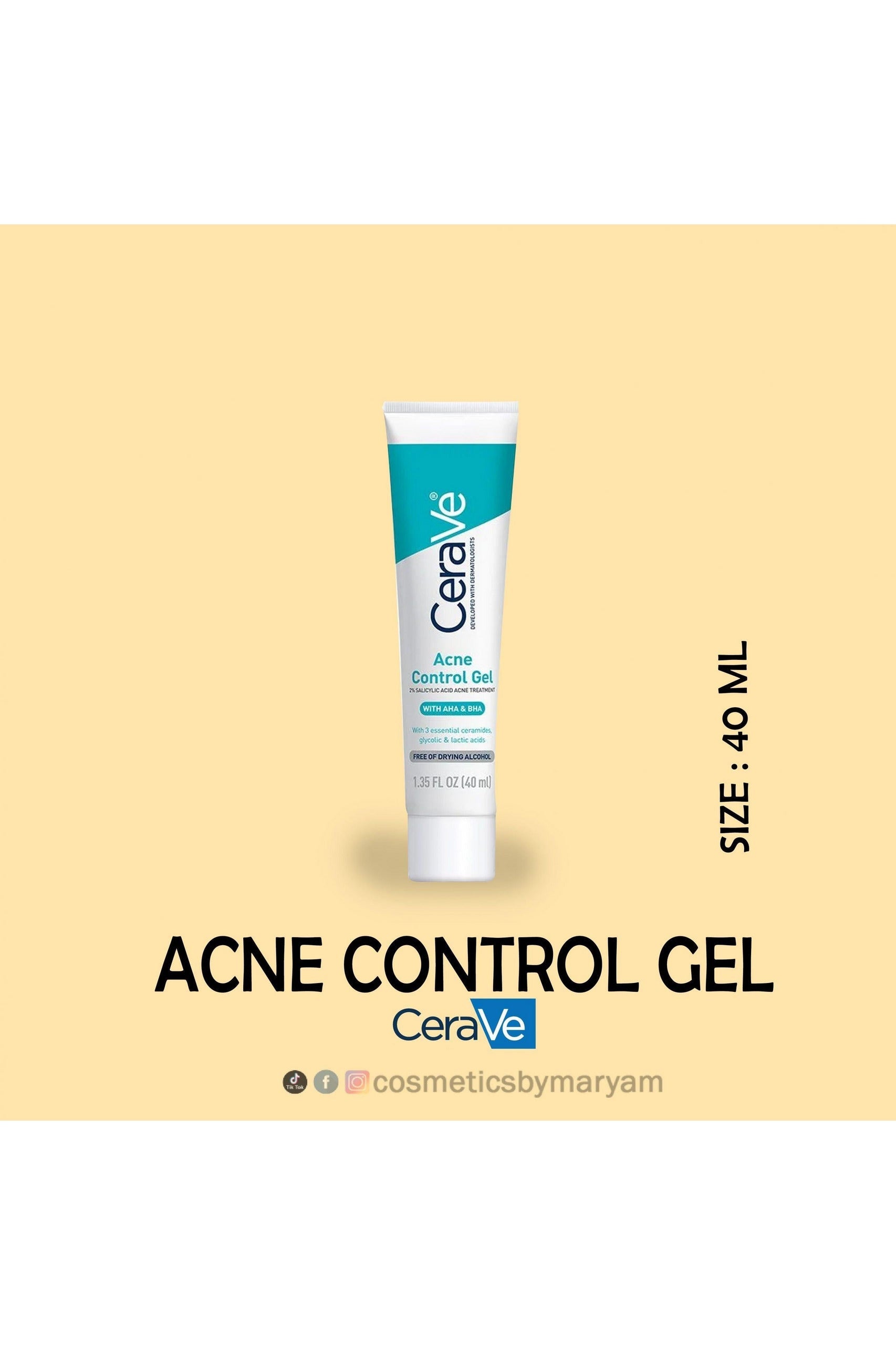 Buy CeraVe Acne Control Gel 2% Salicylic Acid Acne Treatment - 40ml in Pakistan