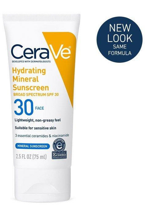 Buy CeraVe Hydrating Mineral Sunscreen Broad Spectrum SPF 30 - 75ml in Pakistan