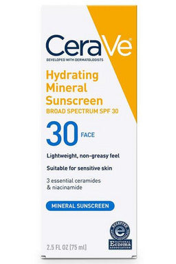 Buy CeraVe Hydrating Mineral Sunscreen Broad Spectrum SPF 30 - 75ml in Pakistan