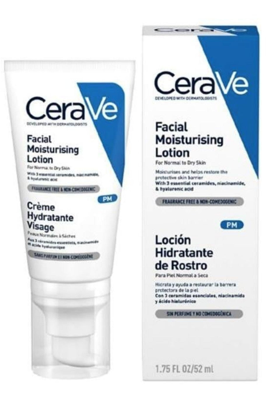 Buy CeraVe PM Facial Moisturising Lotion For Normal to Dry Skin - 52ml in Pakistan