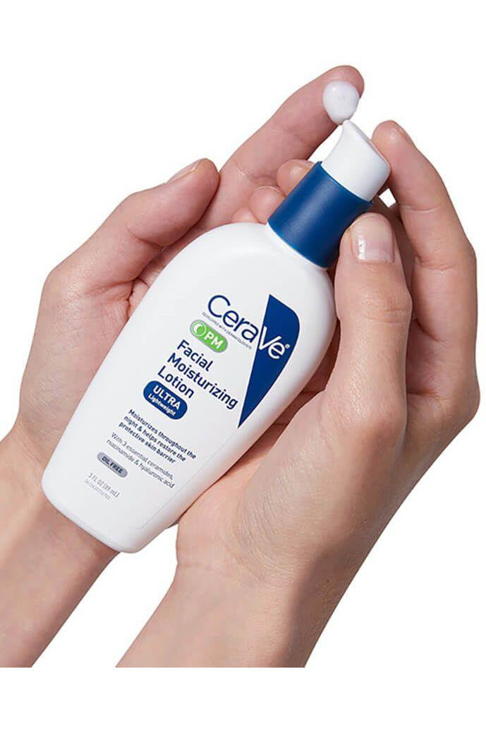 Buy CeraVe PM Facial Moisturizing Lotion Oil Free Ultra Lightweight - 89ml in Pakistan