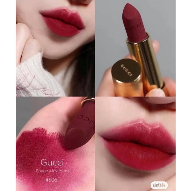 Buy Gucci Rouge A Leveres Mat Lip Colour - 506 Louisa Red in Pakistan