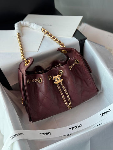 CHANEL STYLE BAG - burgundy muse