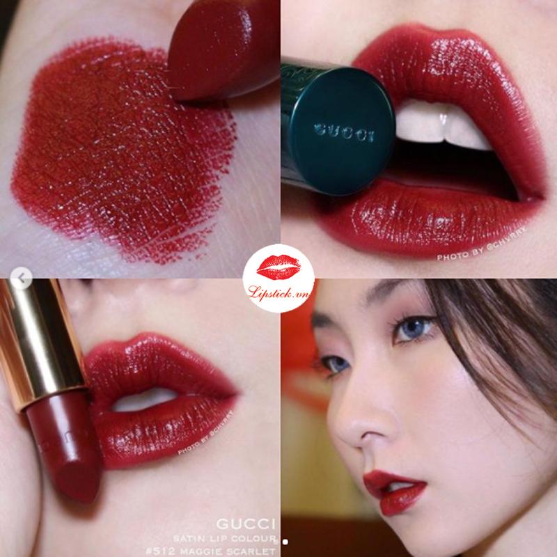 Buy Gucci Rouge A Levres Satin Lip Colour - 512 Maggie Scarlet in Pakistan