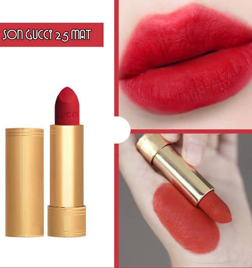 Buy Gucci Rouge A Levres Mat Lip Colour - 25 Goldie Red in Pakistan