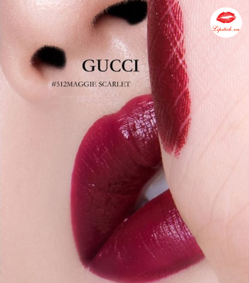 Buy Gucci Rouge A Levres Satin Lip Colour - 512 Maggie Scarlet in Pakistan