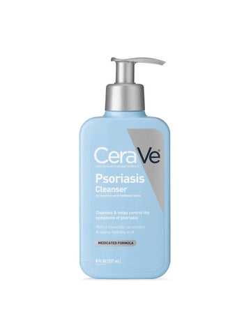 CeraVe psoriasis cleaner with a medicated formula